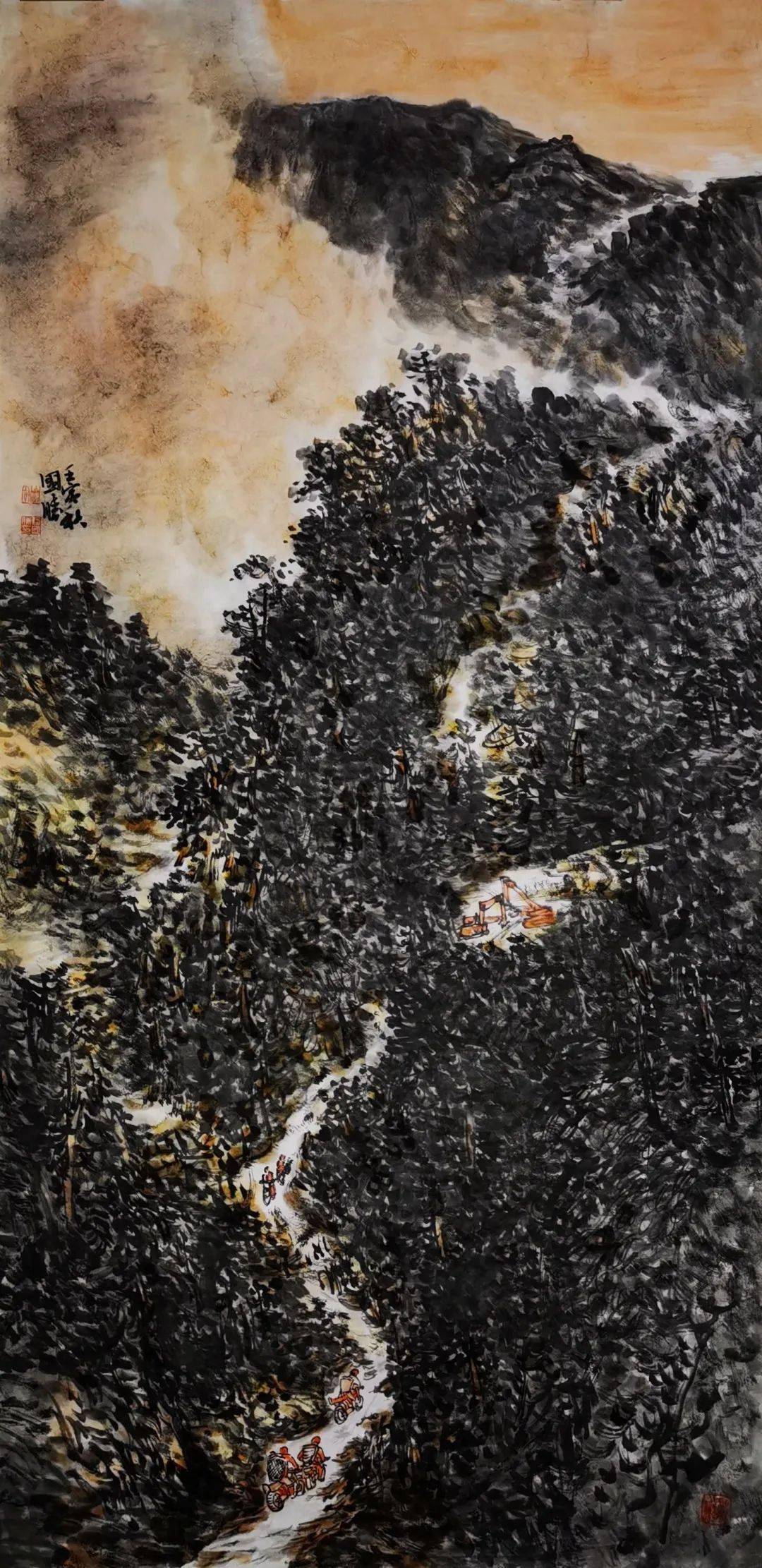 左右滑动)《烈火尖兵》 张思林 (布上圆珠笔)《不一样的青春》 孟瑞智