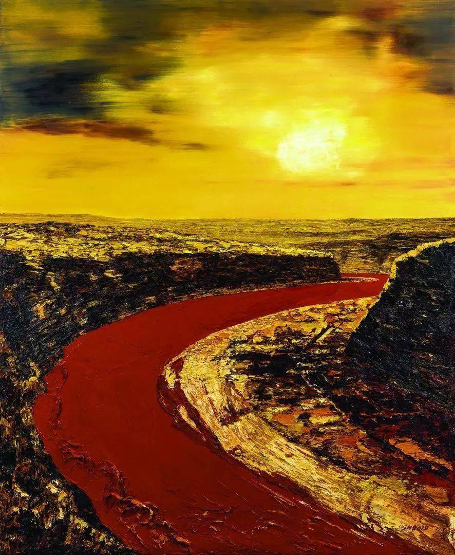 全国美术作品展精选 176_cm_油画_红旗渠