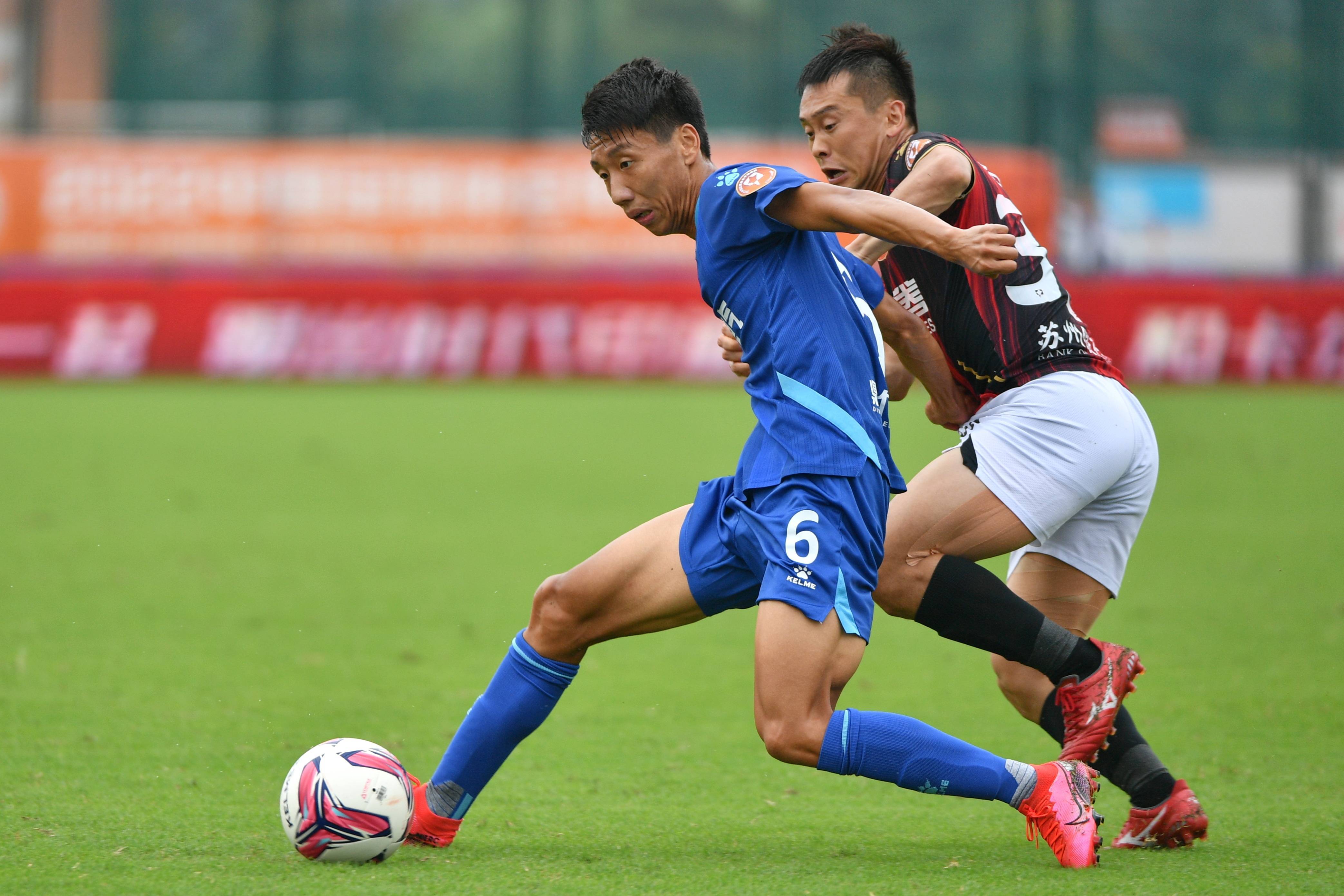 足球——中甲:南京城市平苏州东吴_比赛_球员_新华社