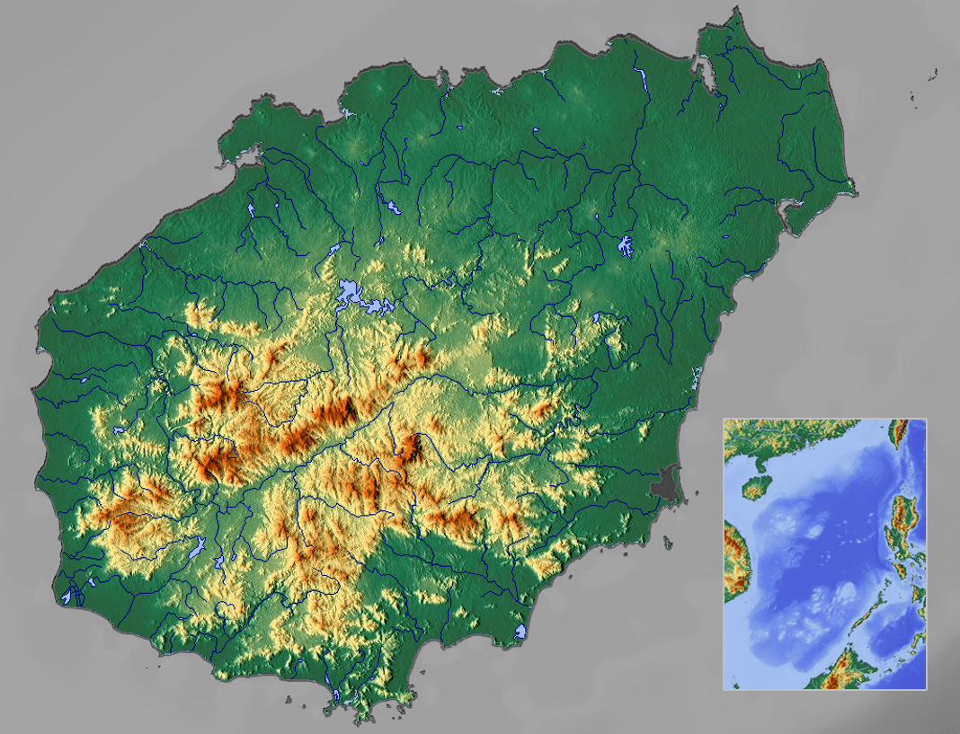 中國34省區市三維地形圖_福建_臺灣_寧夏