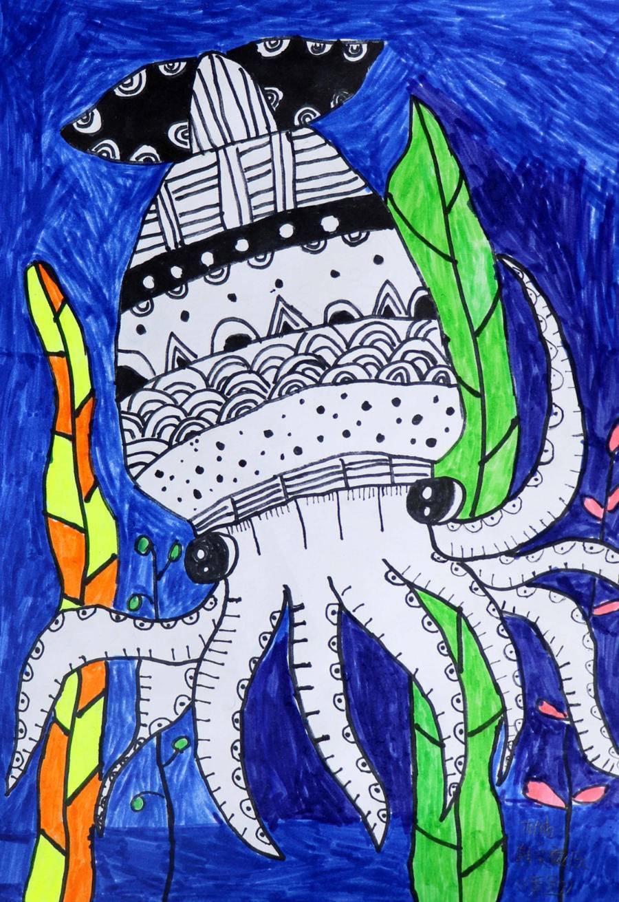 "招商银行杯"和美乐绘少儿美术展作品展播22_西城_校区_滨州