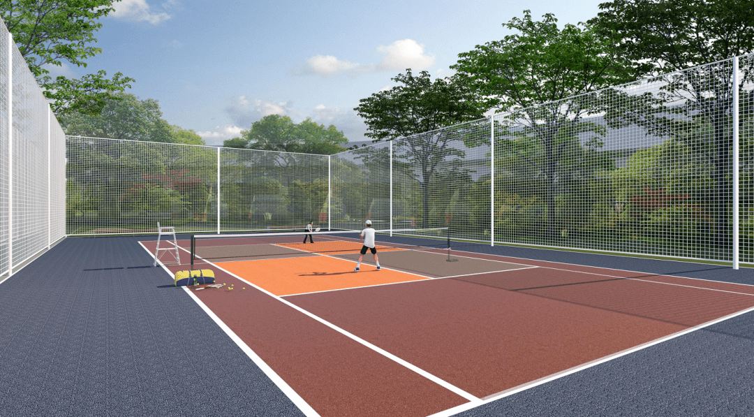 下运动场效果图周边居民体育运动休闲活动的场所与景观品质适用于这里