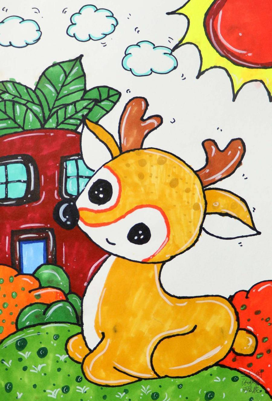 "招商银行杯"和美乐绘少儿美术展作品展播25_龙湖_校区_滨州