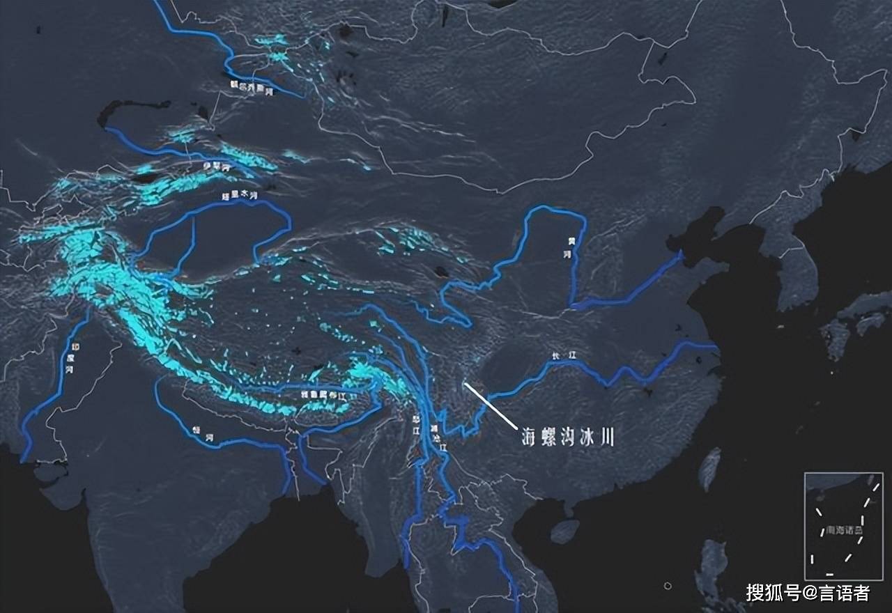 中国冰川分布图高清图片