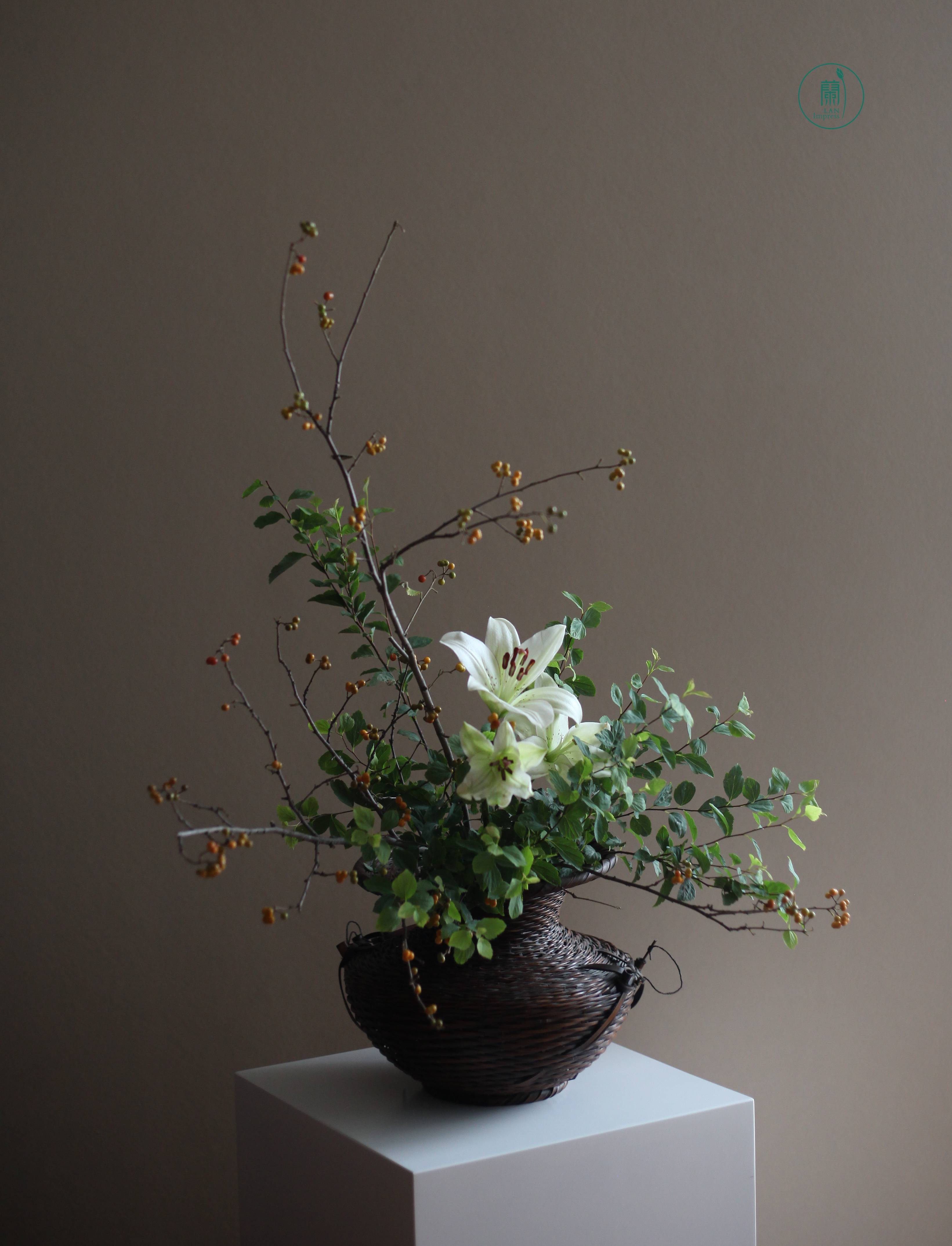 西安小原流花道培训|秋意花道的表达