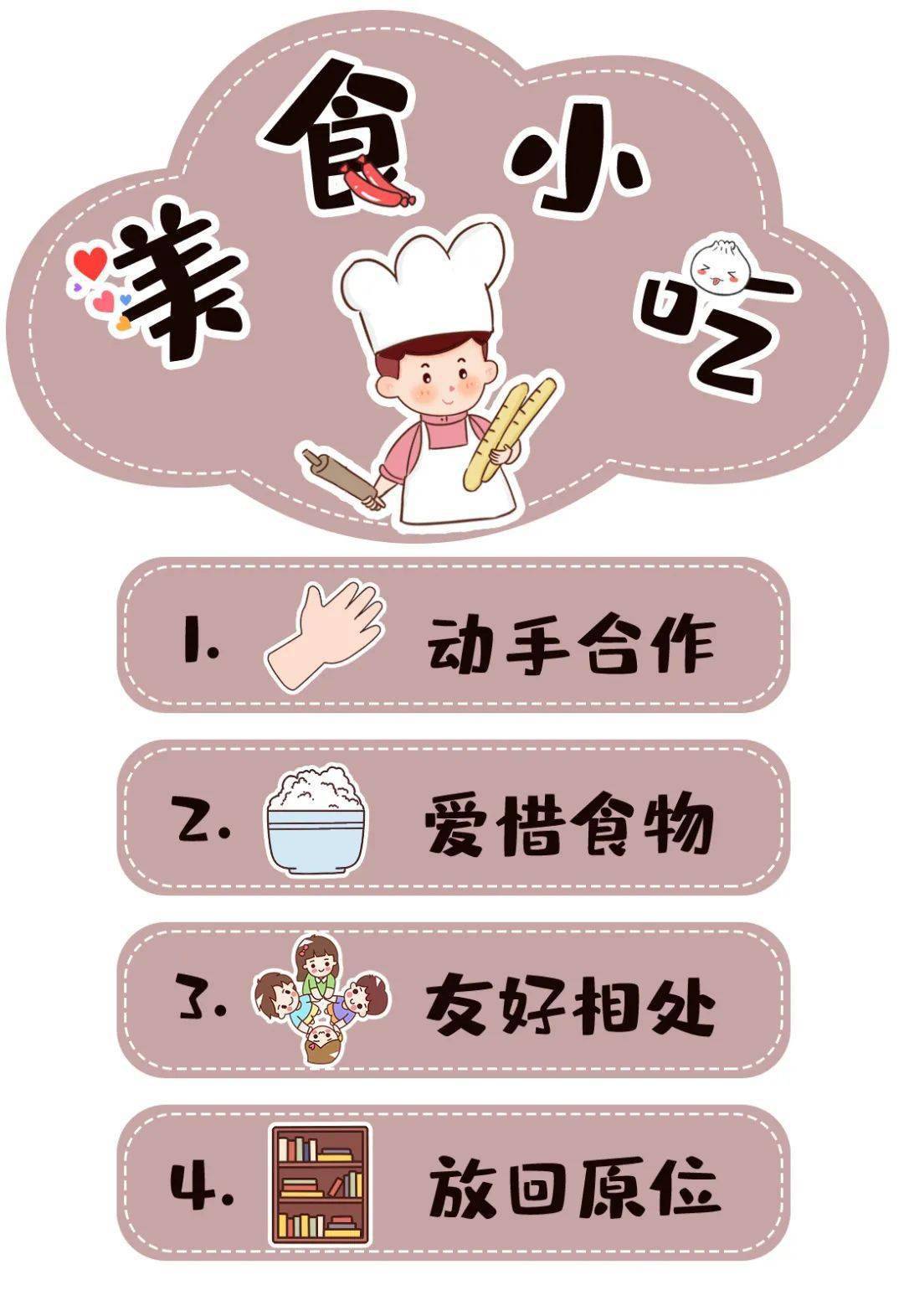 幼儿园区域规则进区卡区角标识牌(彩色 黑白)_随笔_文末_律动