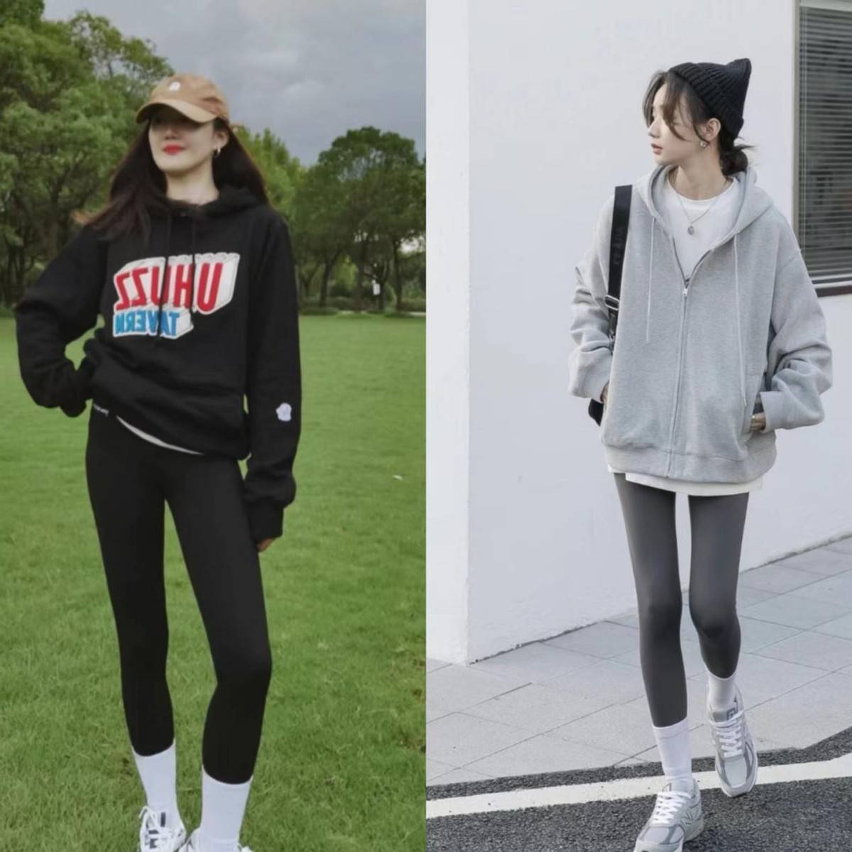"鲨鱼裤 球鞋,显瘦显年轻_卫衣_造型_穿法