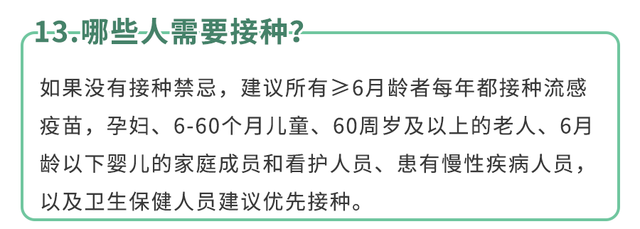 《流感疫苗15个高频疑问》！9月开打,今年别再耽误了