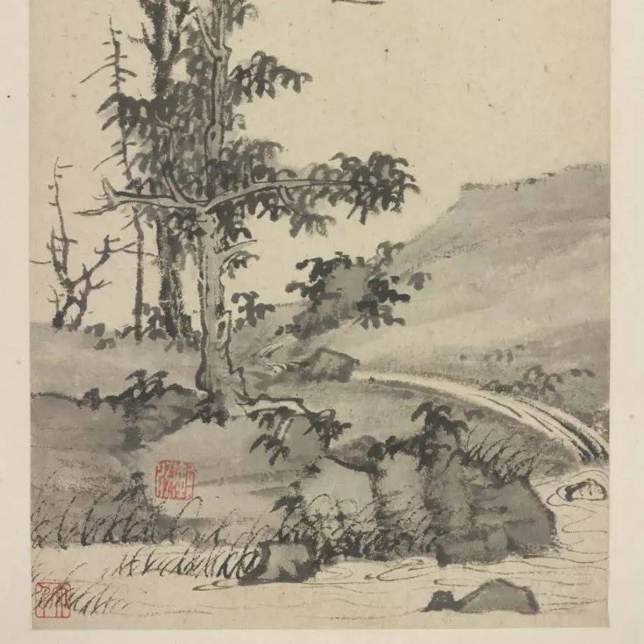 弘仁山水画构图特征_黄山_倪瓒_画面