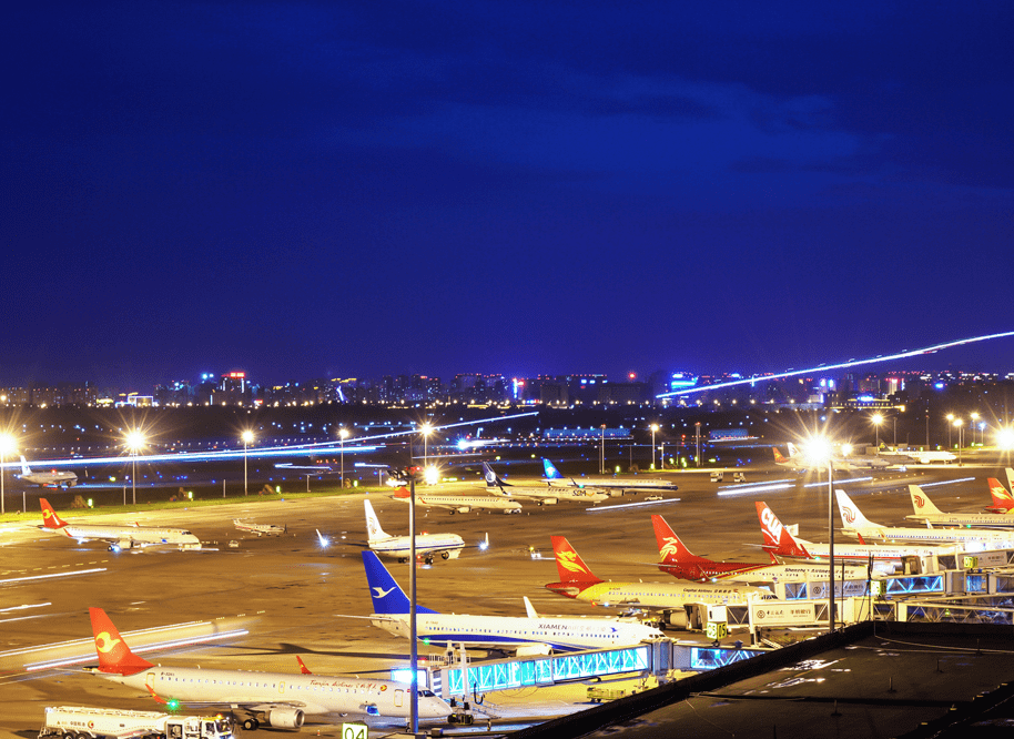 石家庄机场图片夜景图片