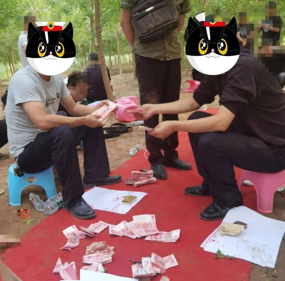 巨大利用"押宝"形式聚众赌博有人开设流动赌场武功县东南部农村树林