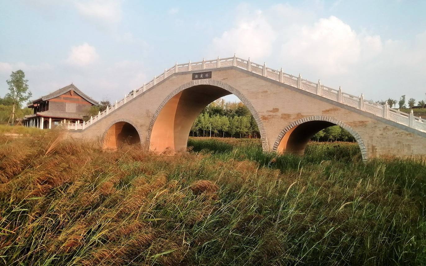 芦花飘香贾鲁河明伦岛_河床_上游_曲星