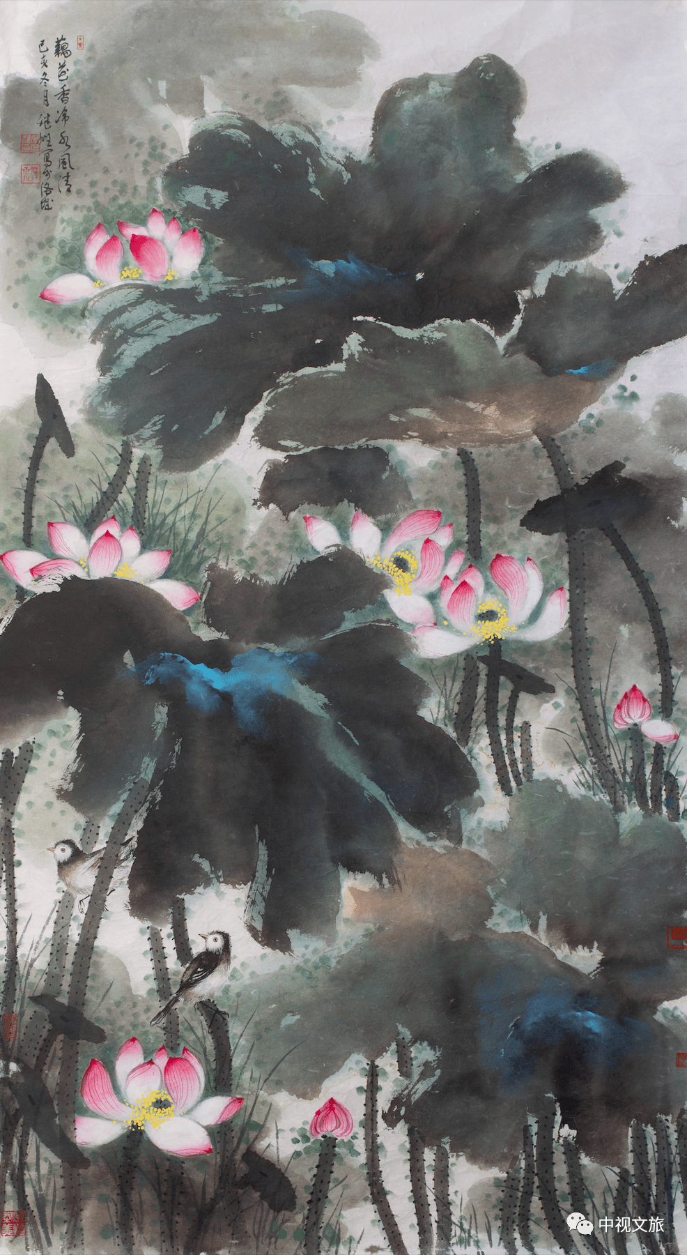 藕花香冷水风清(以下作品横向观看为佳)香远益清临风溢露八骏图五牛图