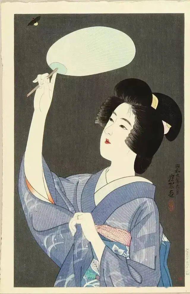 擅长"美人绘",大正·昭和时期的日本画家,伊东深水(1898-1972)