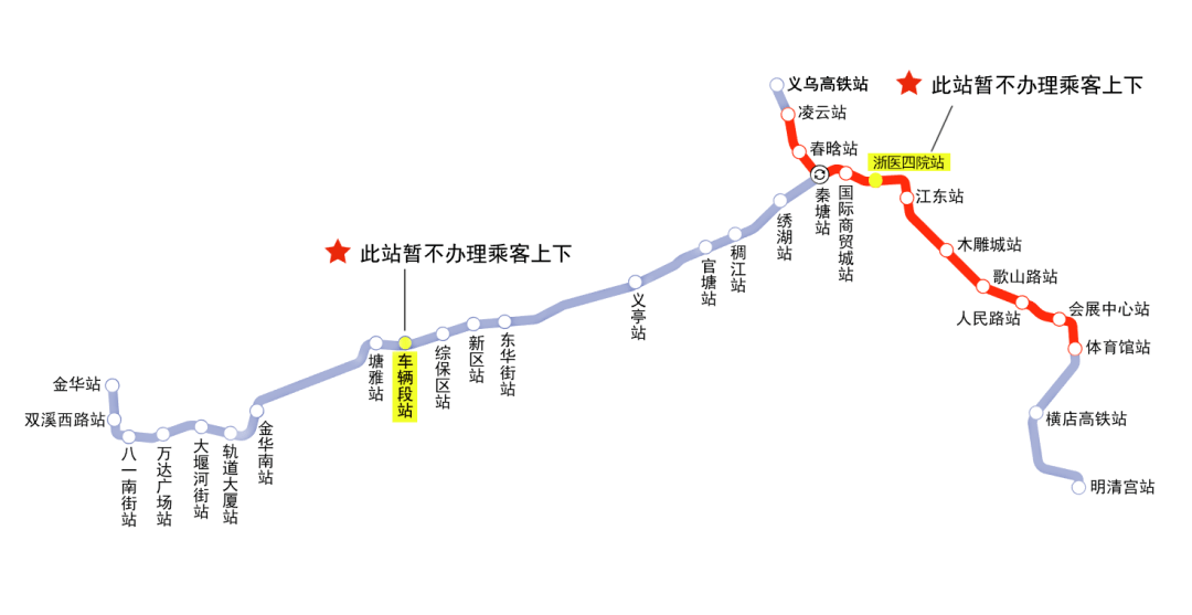 义乌轻轨2号线规划图图片