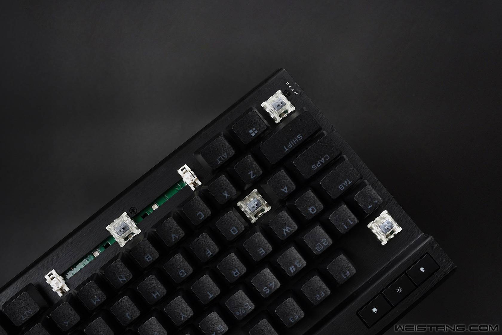 海盗船k70 pro opx光轴键盘评测_触发_行程_按键