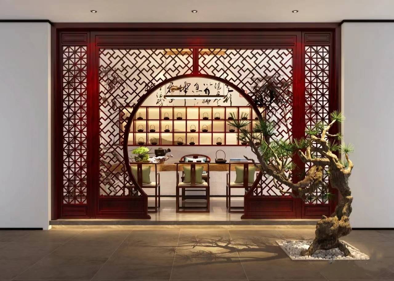 中式设计|室内装修色彩搭配_建筑_对比_彩画