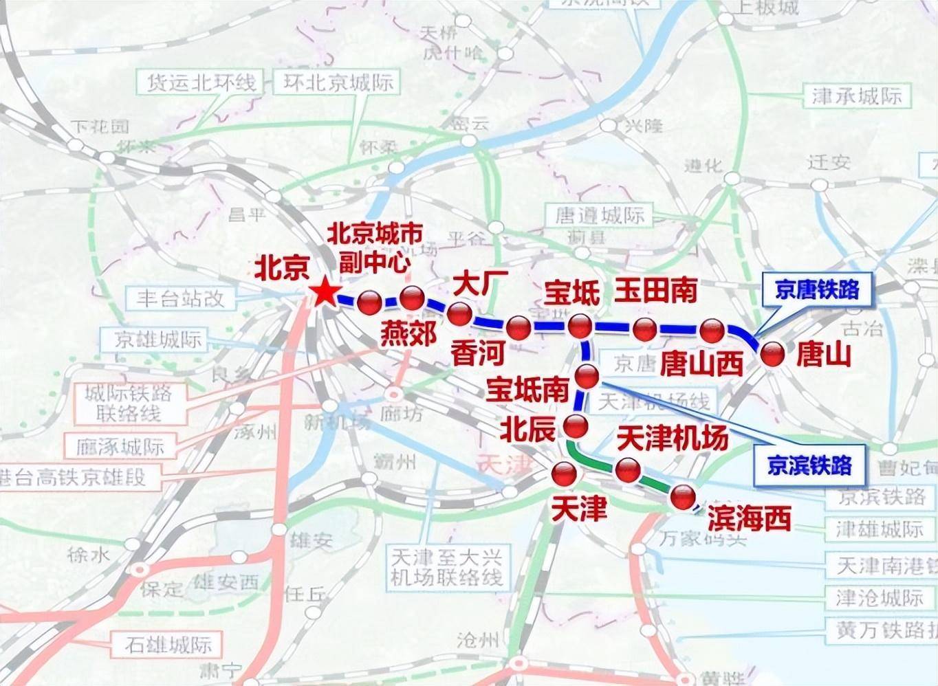 天津建一条城际铁路,长97