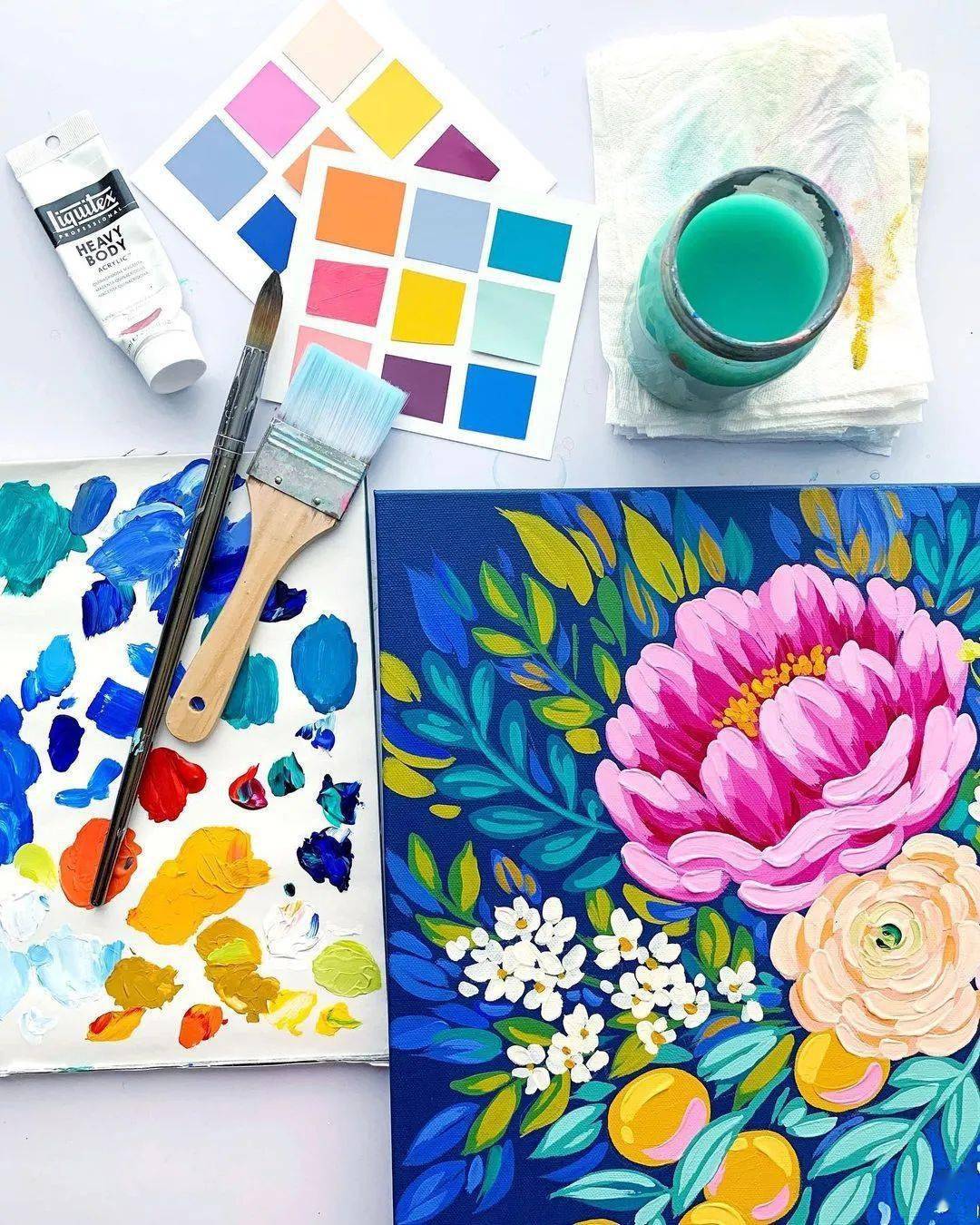 丙烯平涂,装饰效果好强大,太美了吧_作品_绘画_世界