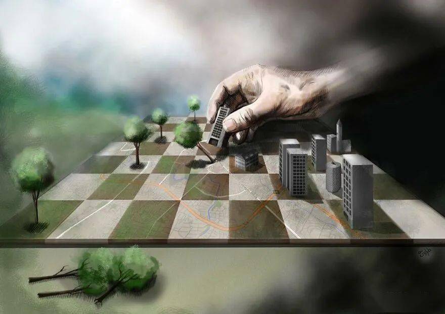 讽刺性插画,这组作品的创作者是来自伊朗的自由漫画家塔拉瓦特·尼基