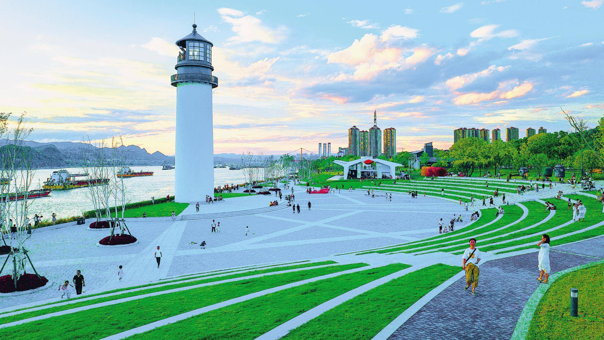 老旧码头 变身 "网红"景点_宜昌市_改造_广场