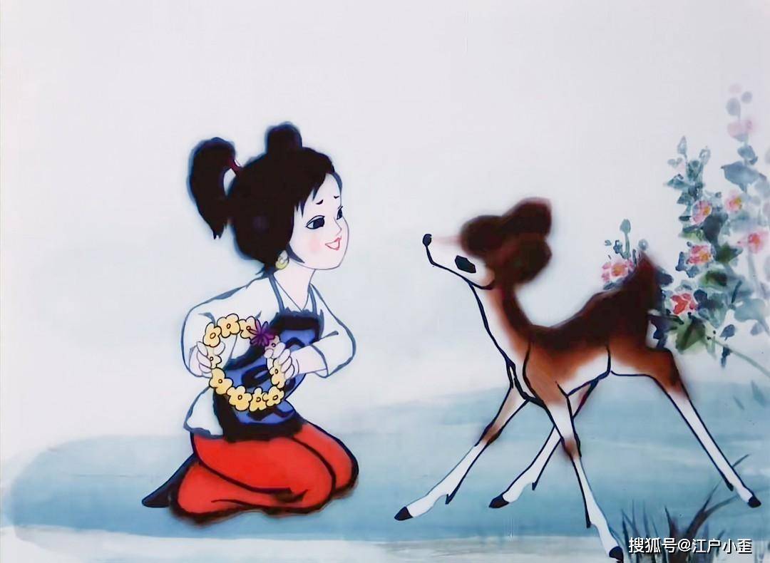 绝美水墨动画《鹿铃》欣赏,温暖治愈人心_小鹿_女孩_爷爷