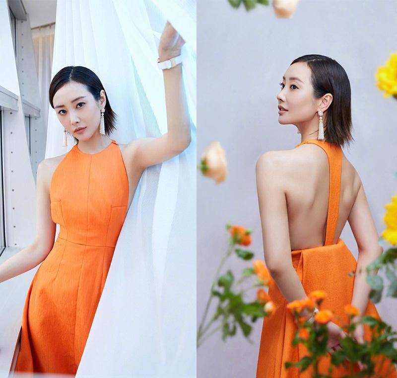 "成团夜"万茜撞衫佟丽娅,穿同款露背裙,俩辣妈美背不拔罐可惜_时尚