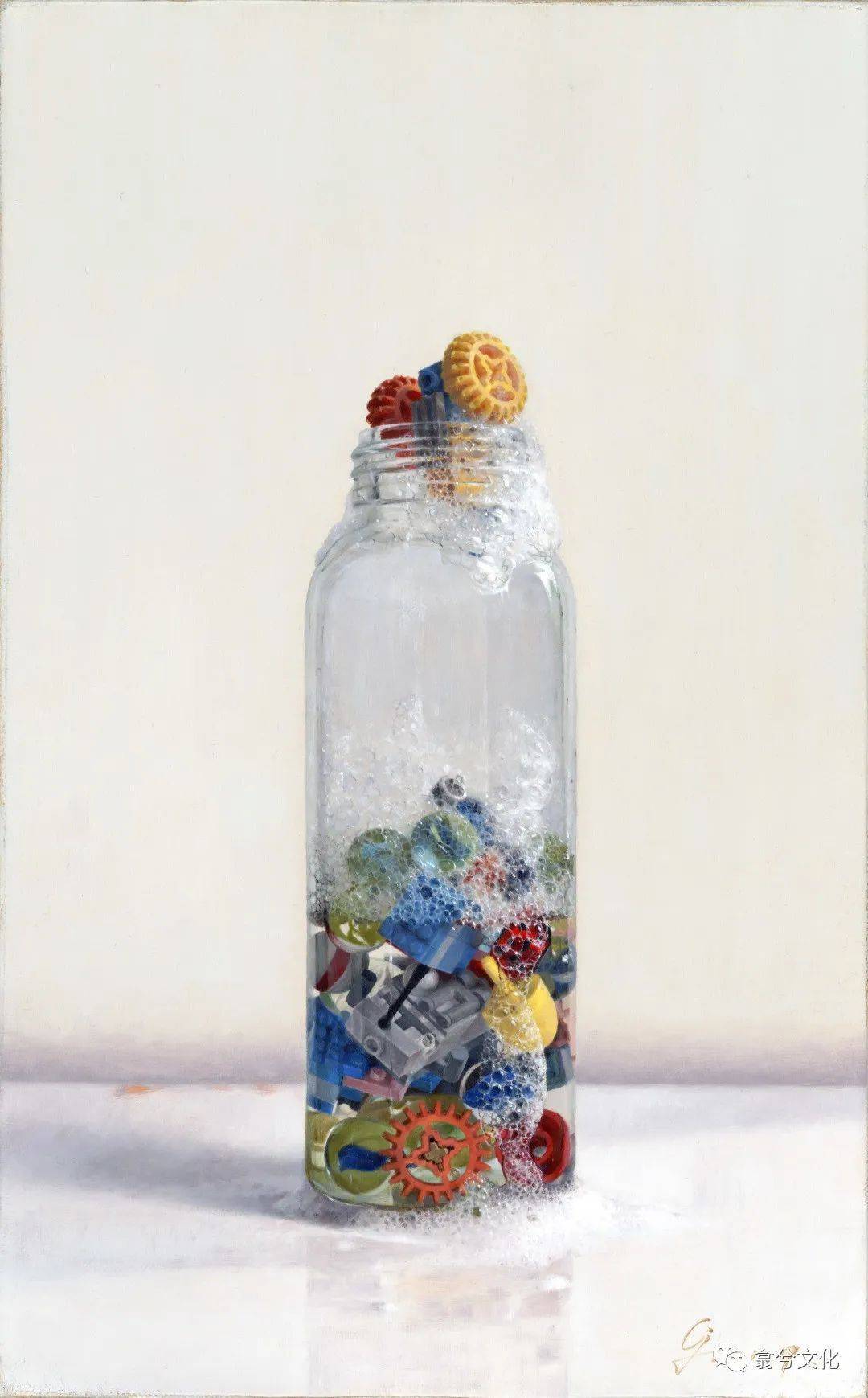 20×25cm 布面油画蔡杰《奇趣世界》25×40cm 布面油画蔡杰《花语》55