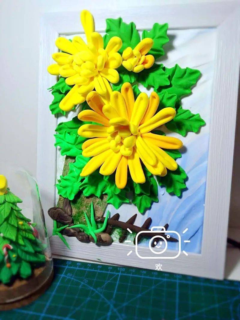 【粘土达人】寻创意|粘土教程:菊花(门挂)