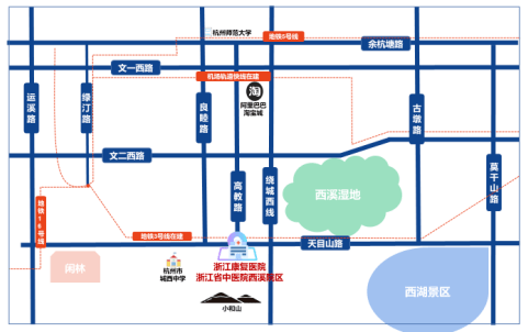 天目山西路高教路口站:502,7265,336m,381,506c,六公園至徑山寺專線2.