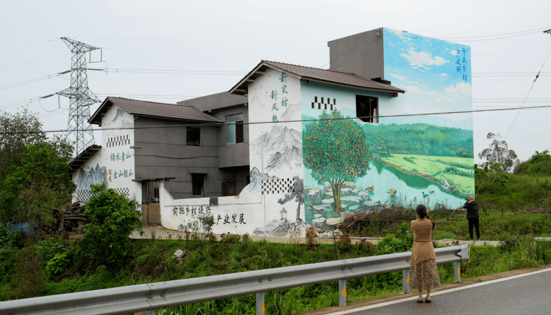 特色墙绘遇见美丽乡村,资中这个地方太美了——_明心寺镇_新农村_文化