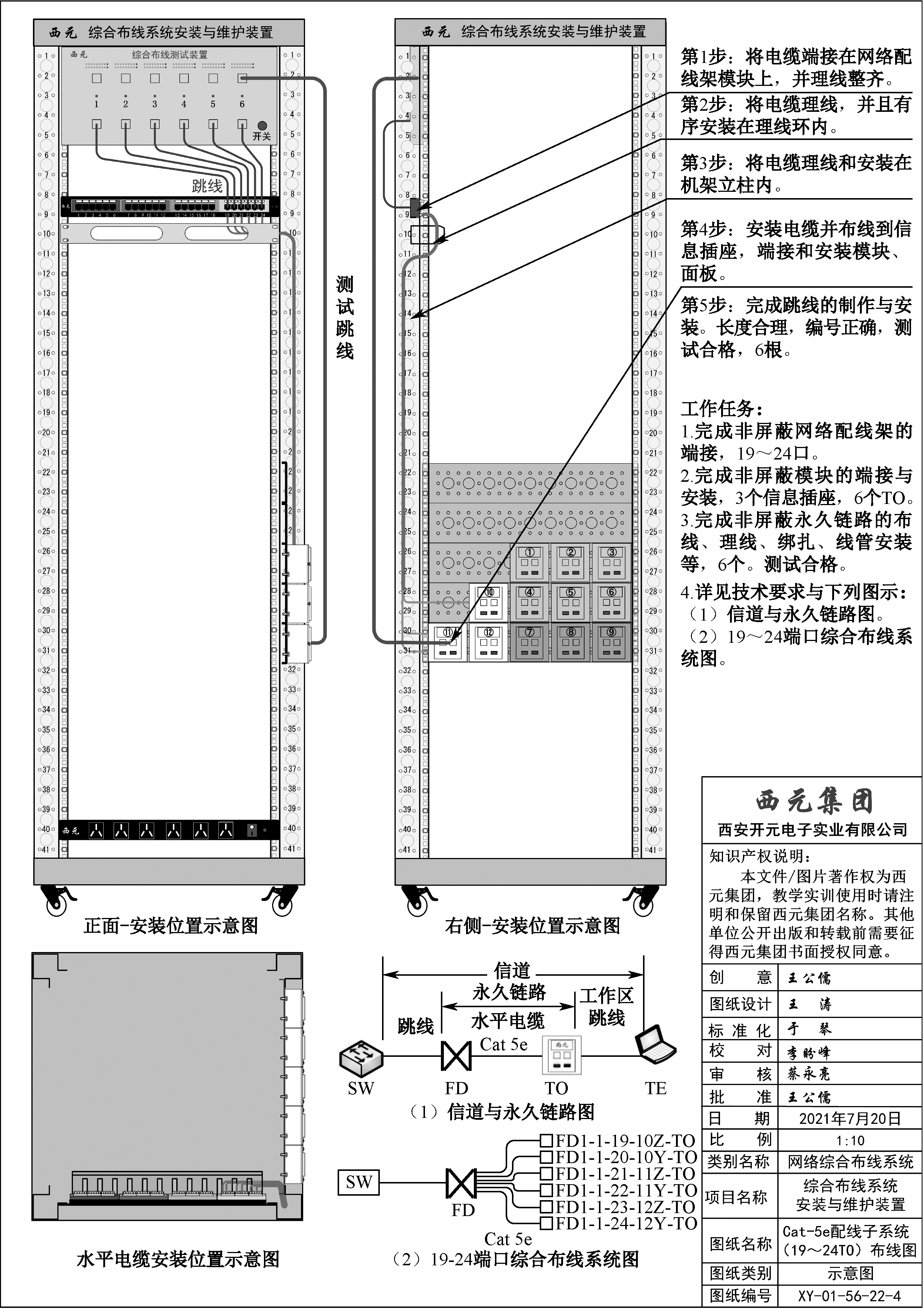 配线架24口配线架线序图片