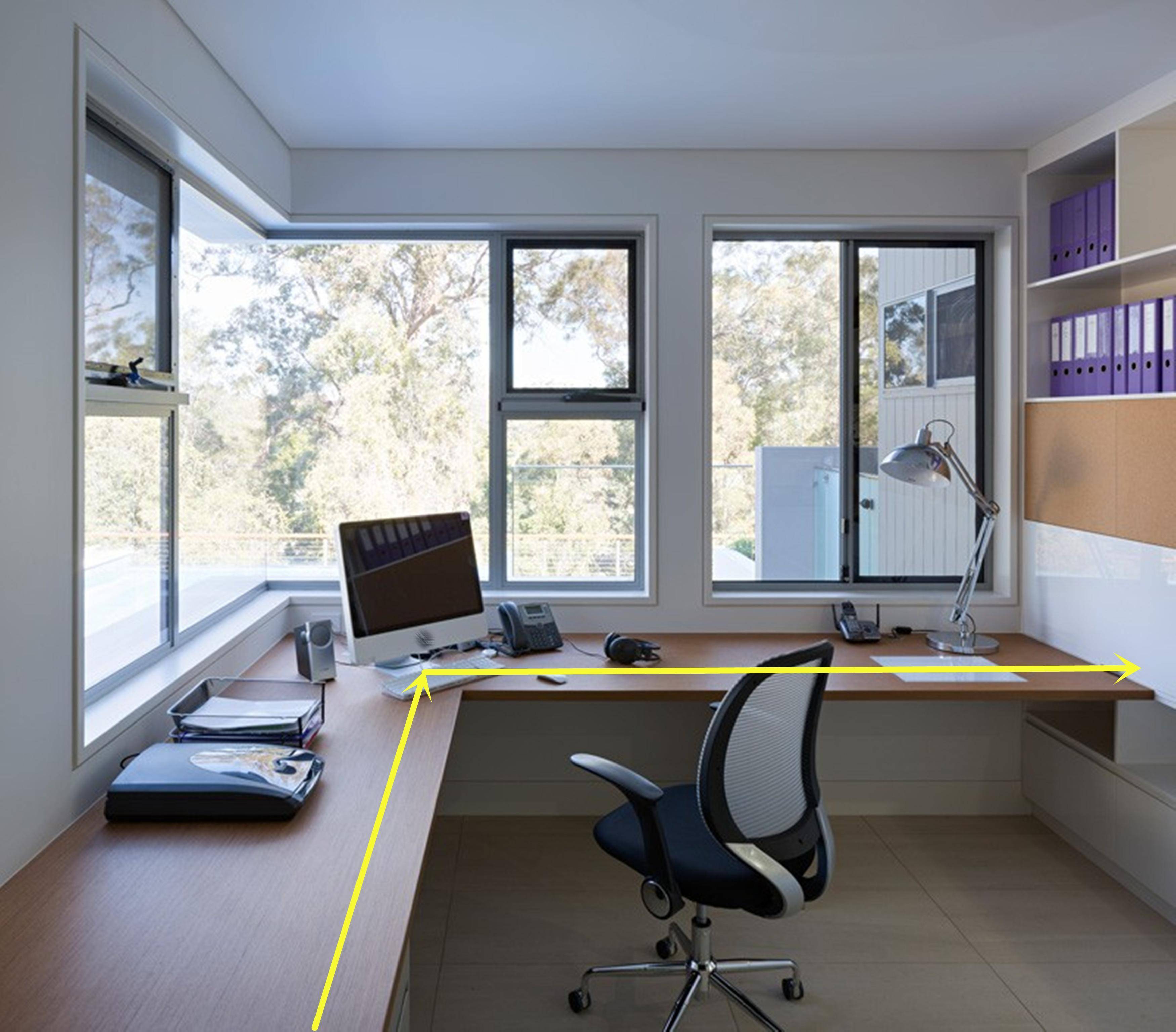 里有一个l型落地窗,静坐赏景,看书喝茶,享受惬意时光_装修_窗户_书房