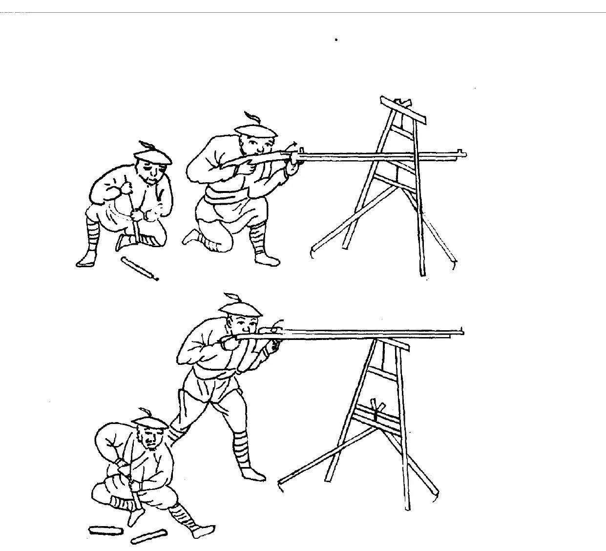 中世纪火枪简笔画图片