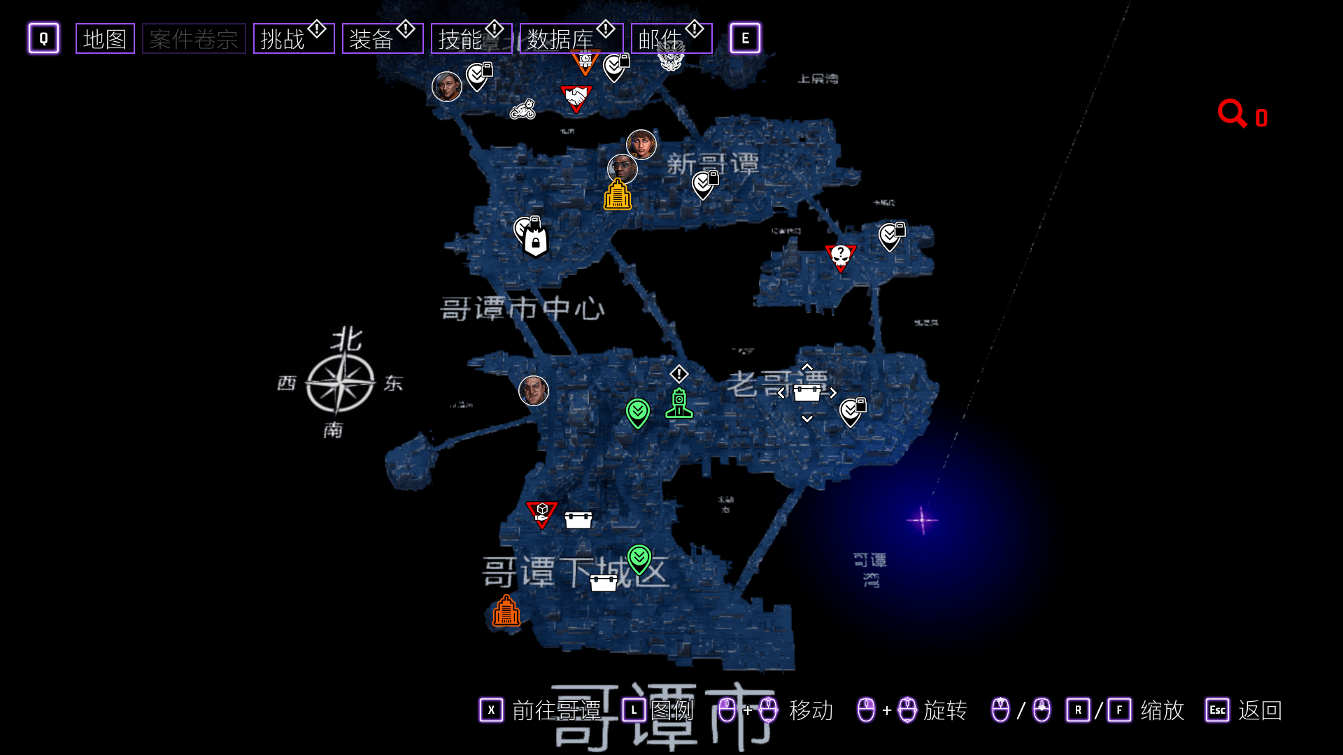 对比《阿卡姆骑士》这次的《哥谭骑士》重新制作了哥谭市地图,地图从