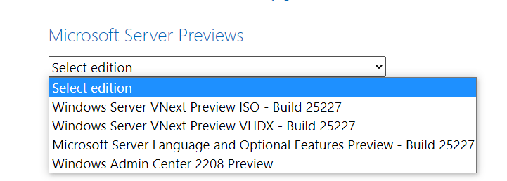 Windows Server VNext 预览版 25227 发布