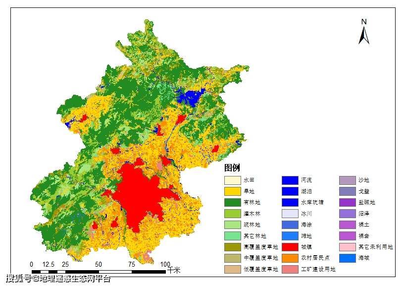 北京市二级分类土地利用数据/植被类型分布/土地利用规划分布/土地