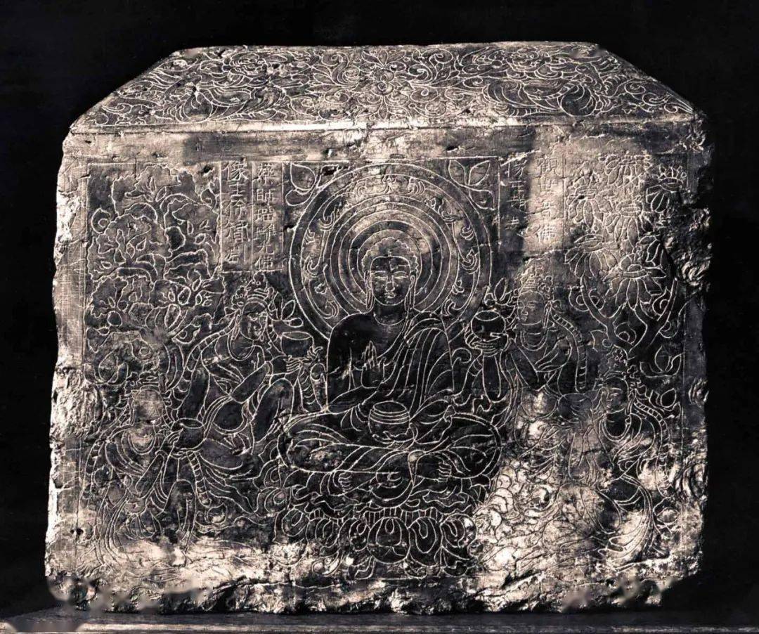 赏析|唐代线刻石雕:药师琉璃光佛坐像_菩萨_视频_灵隐寺