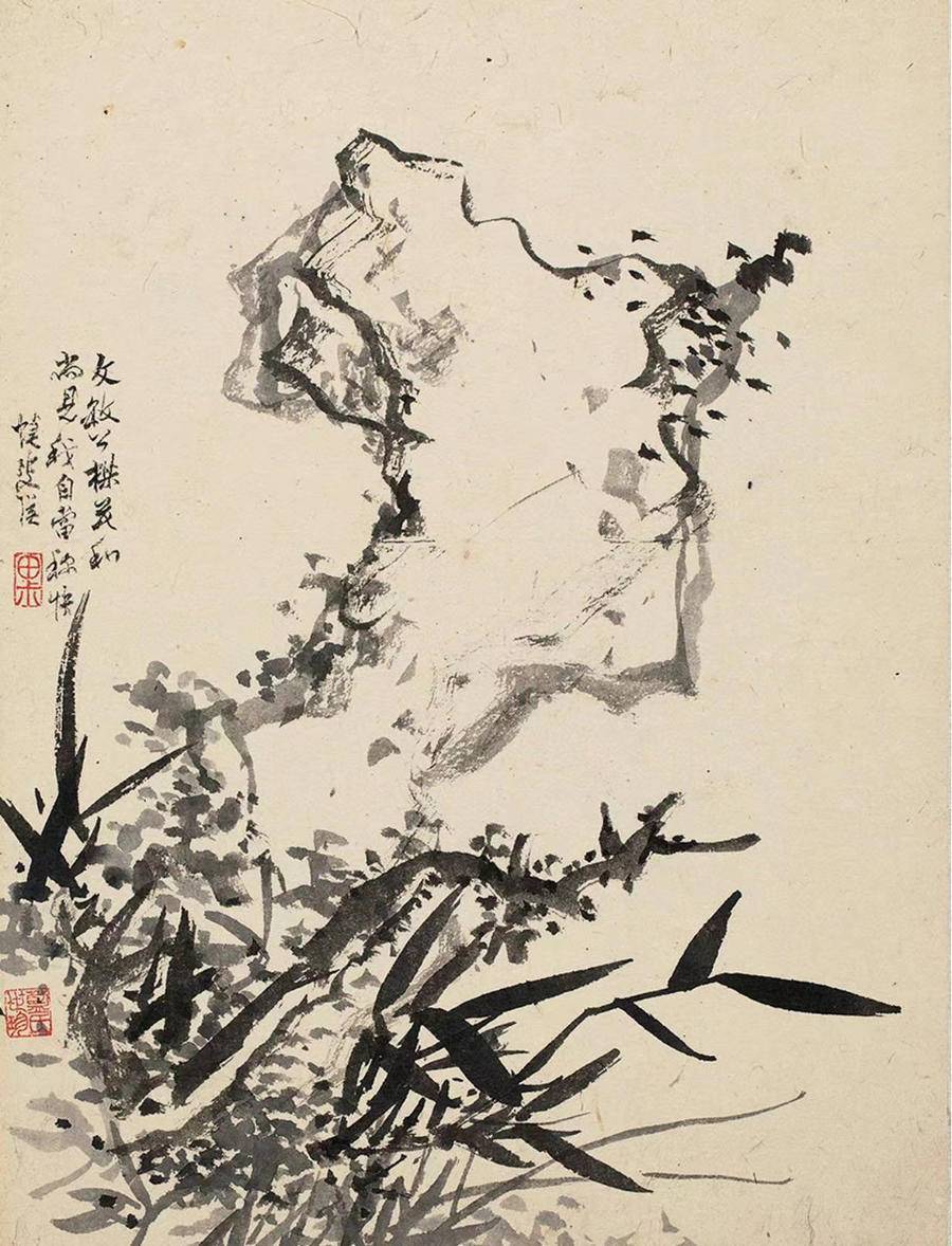 鉴赏 | 拙茂苍润 迎风带露——蓝瑛《兰竹石册》_沈周_山水_气象