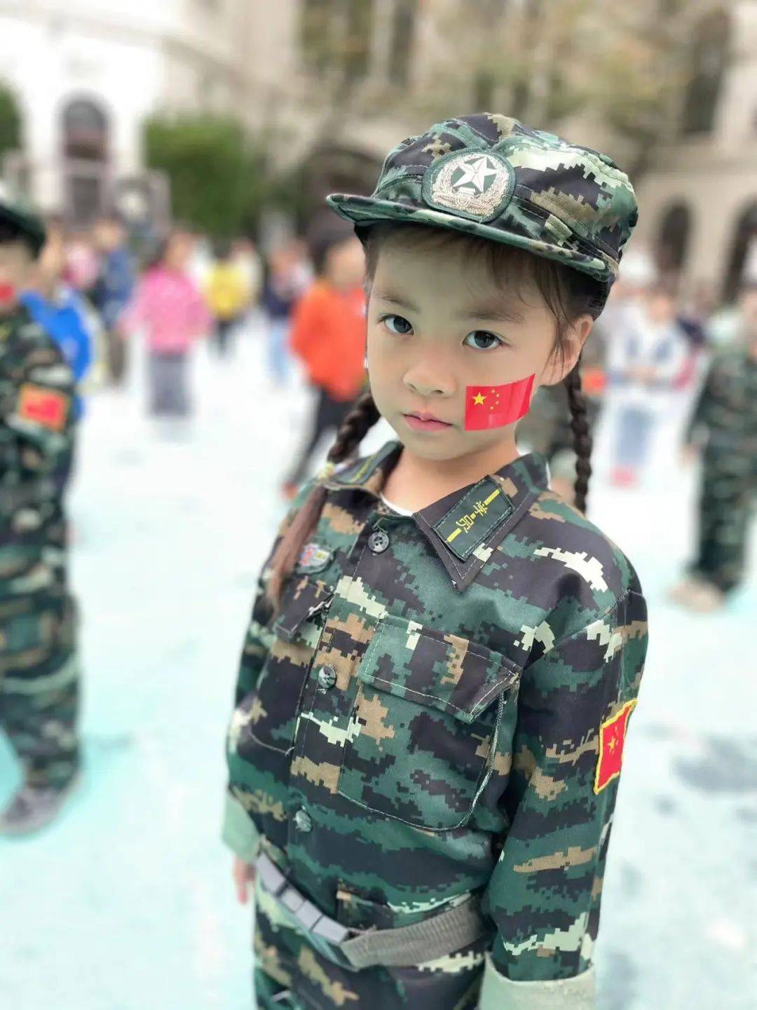 共筑迷彩梦——桐乡市绿城雅园诺亚舟幼儿园大班军训活动_小兵_军人