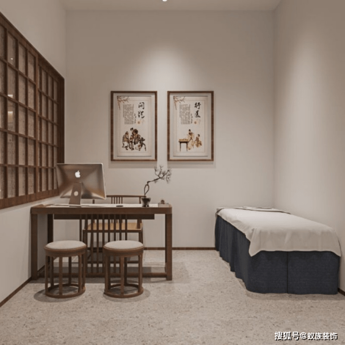 中医是传统文化的瑰宝,馆内装修采用中式,新中式或者古典的风格来进行