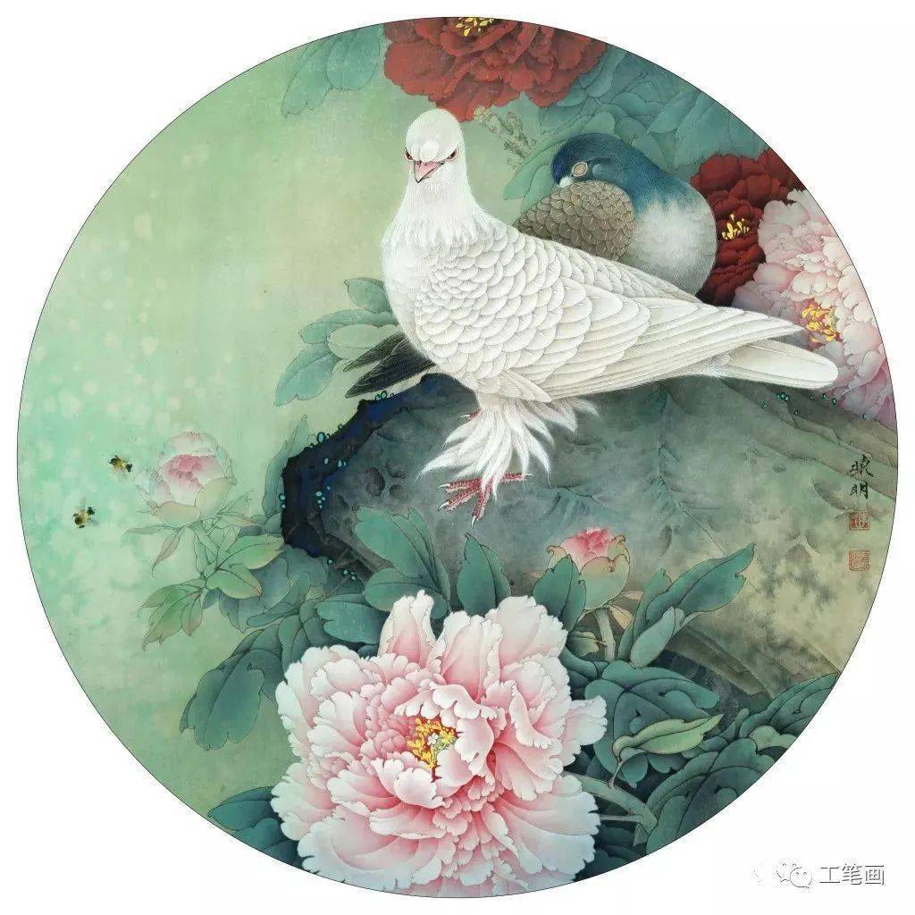 著名工笔花鸟画家