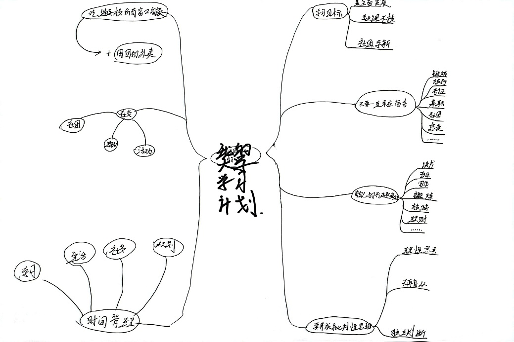 大学规划思维导图模板图片