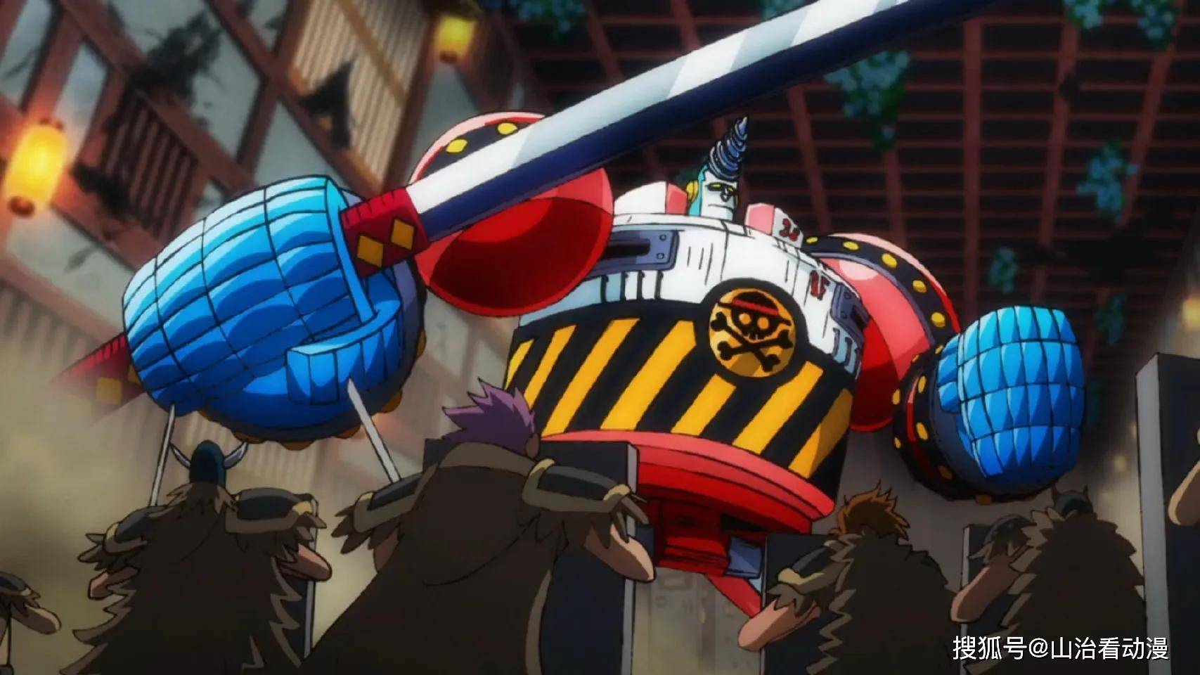 海贼王1038集:路飞大难不死,弗兰奇对战佐佐木,大和激战凯多_草帽_之