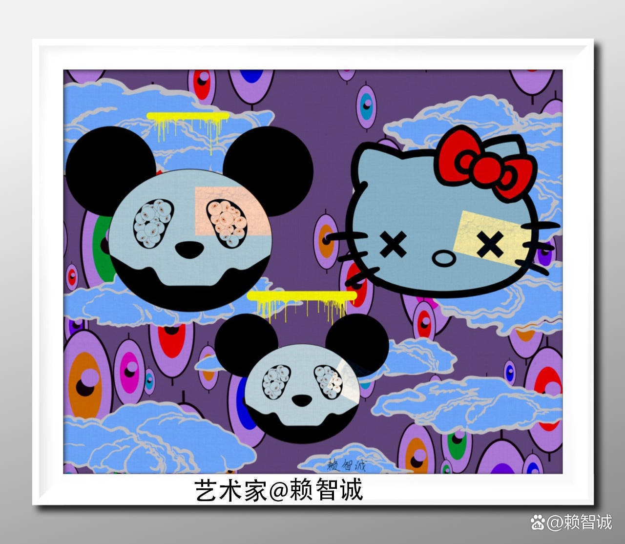 叛逆的95后青年艺术家:嘻哈潮流艺术油画作品欣赏,赖智诚_创作_cm