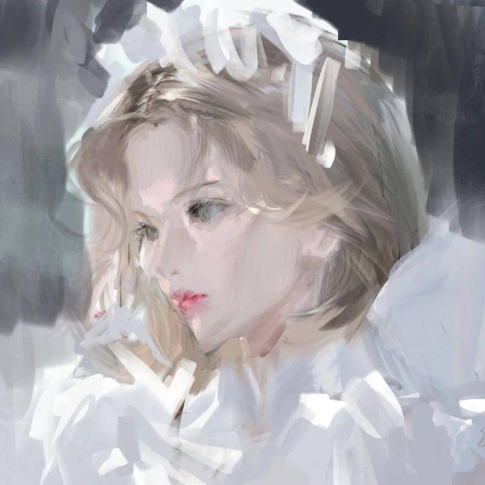 一双满载星河的眼睛:韩国画师bm的作品,看得我疯狂心动_人物_插画