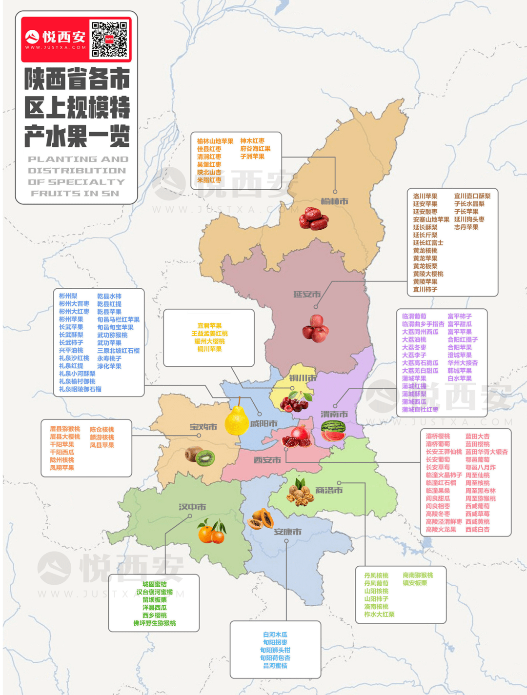 陕西美食分布地图图片