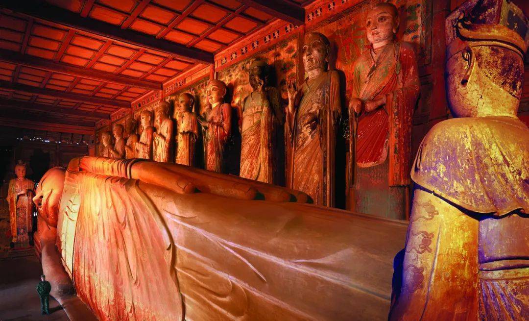 禅海光影 | 丝绸之路上的西夏卧佛像_塑像_寺院_大殿