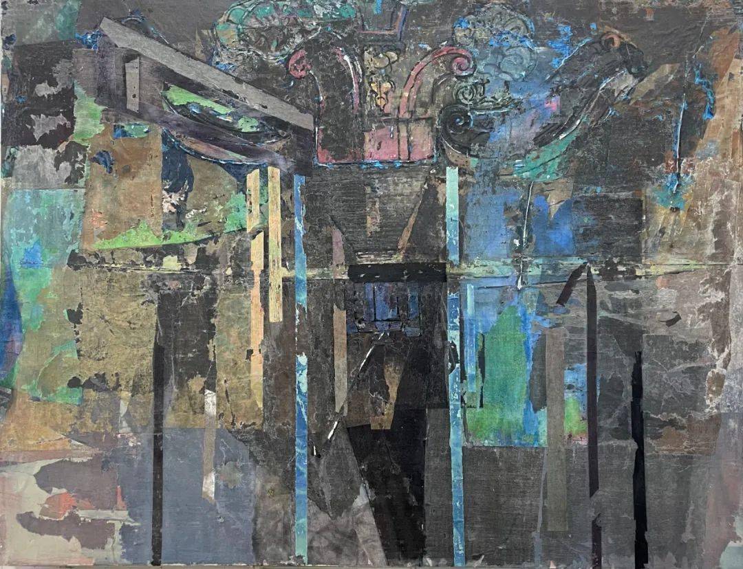 王世坤作品彭:选用现代材料参与综合材料绘画的创作点子不错,以后可以