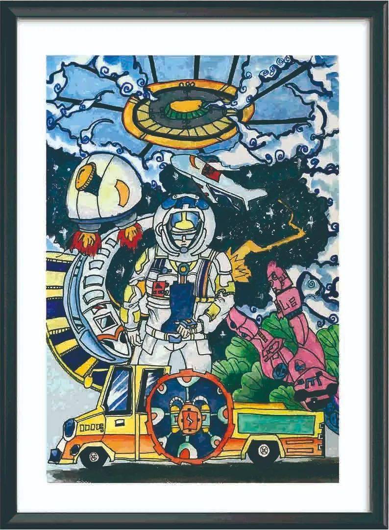 西安经开第一学校儿童科学幻想画作品欣赏(第一期)_科技_世界_生活